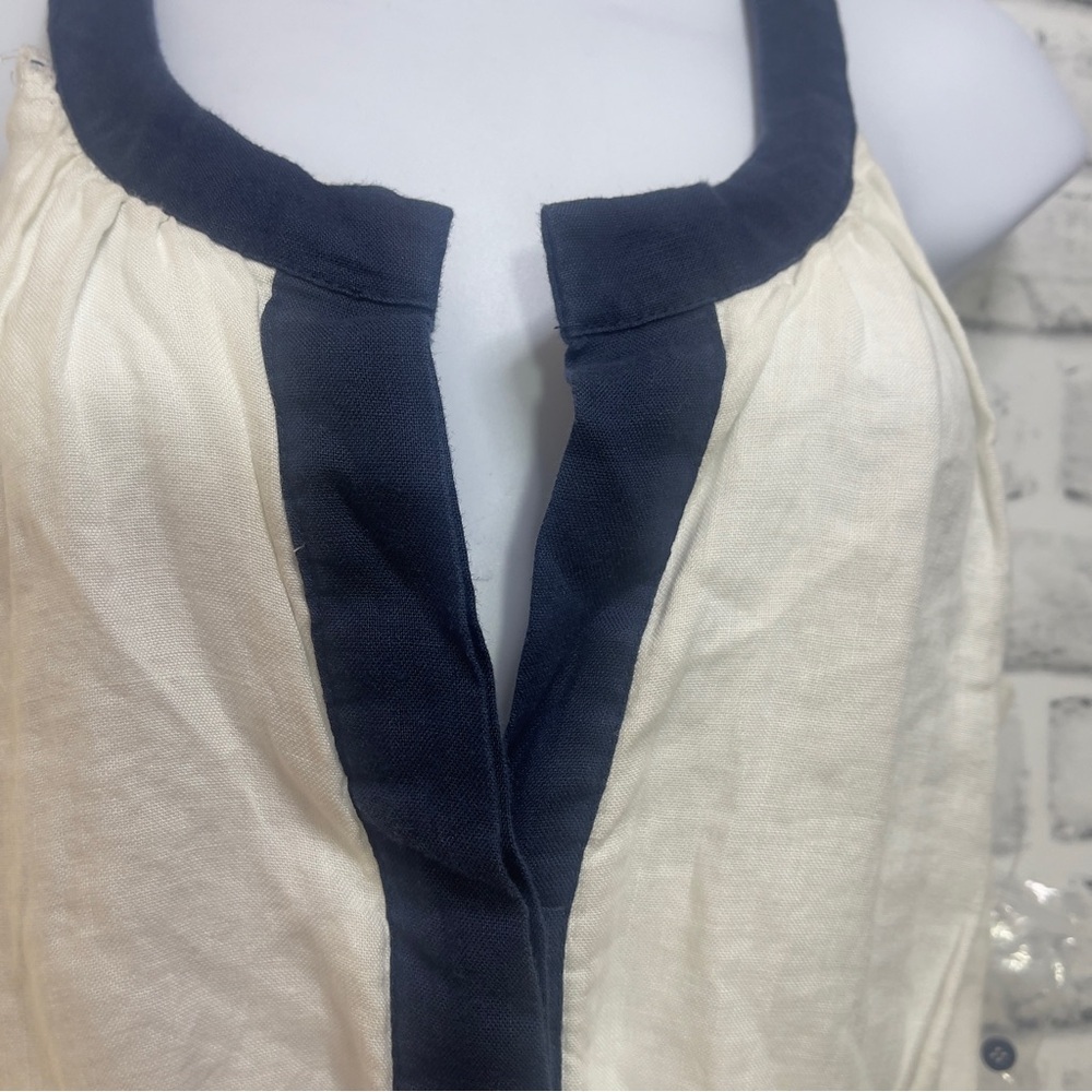Cynthia Rowley Sleeveless Linen V-Neck Cinched Waist Dress NEW 12 - Picture 5 of 14